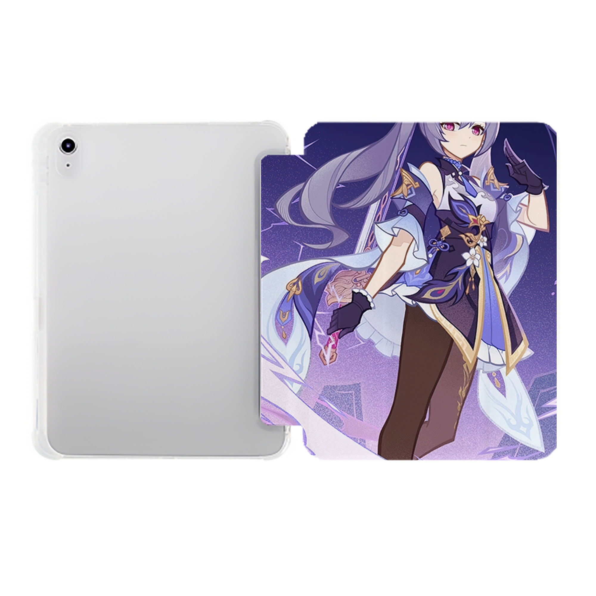 げんし神 genshin IPad ケース ペン収納付き 三つ折りスタンド PUレザー×シリコン 対応機種9.5/10.5/10.9インチ